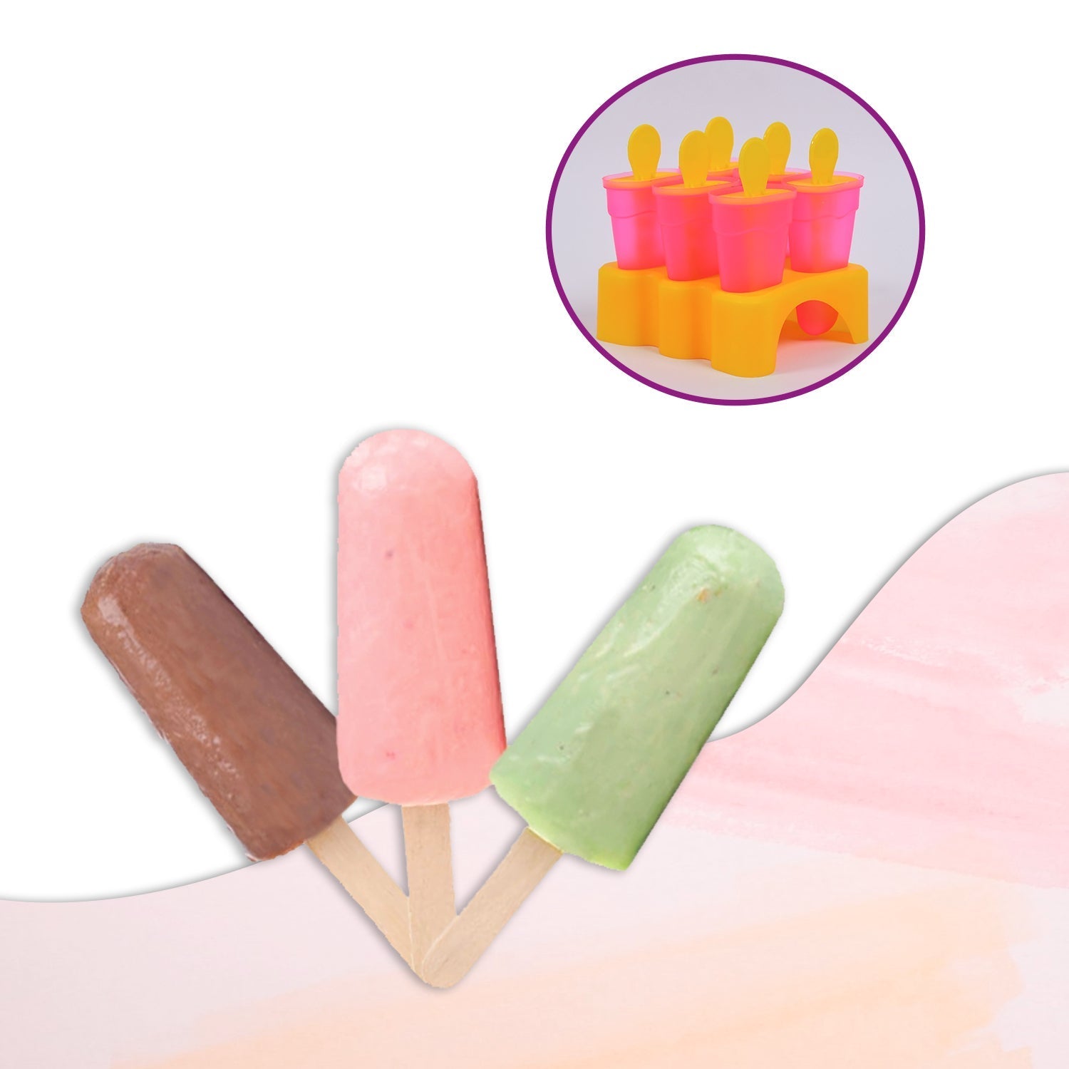 6-piece kulfi mould set for home use